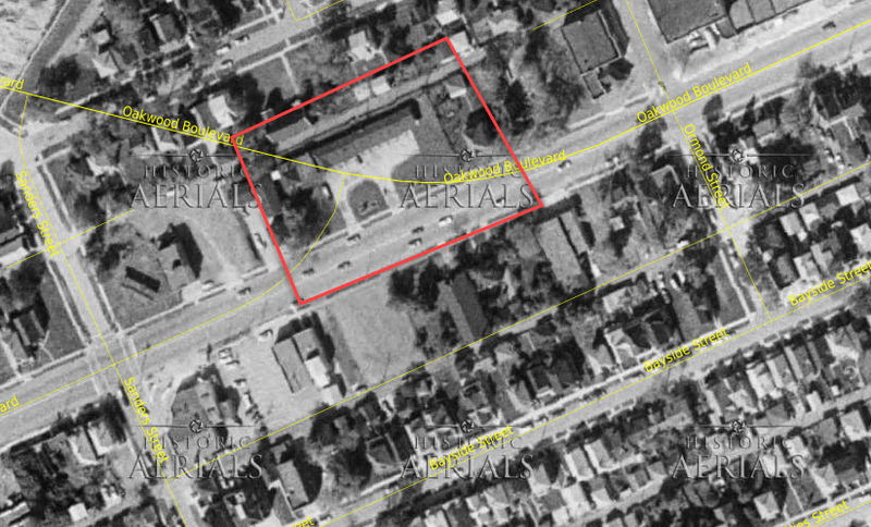 June Acres Motel (Oakwood Motel) - 1973 Aerial (newer photo)